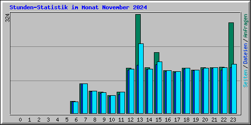 Stunden-Statistik im Monat November 2024