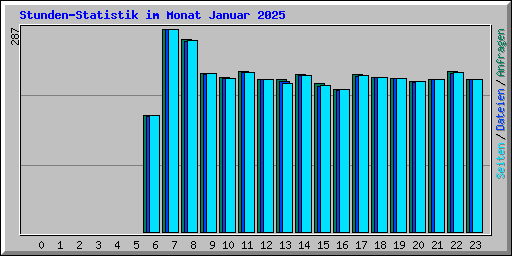 Stunden-Statistik im Monat Januar 2025